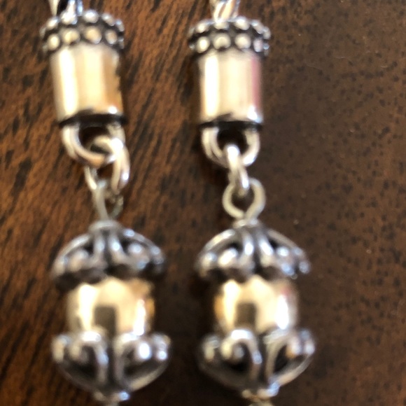 BRIGHTON  two tone faceted Mother of Pearl vintage retired NECKLACE - Picture 8 of 16